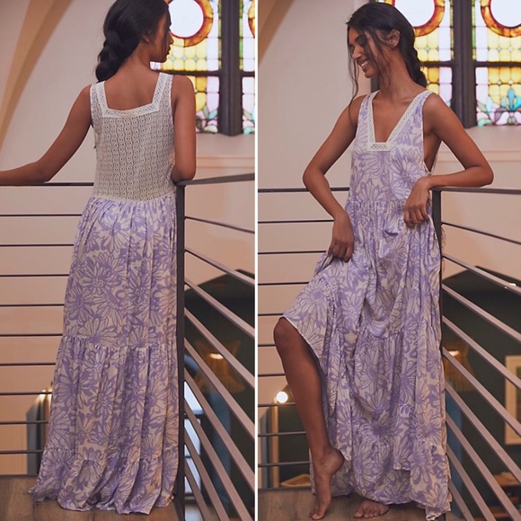 Free People Lilac Lavender Maxi Dress - Picture 2 of 10